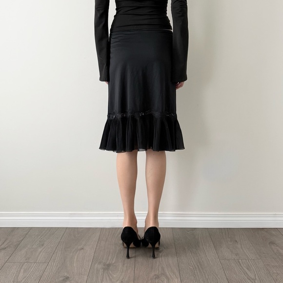 Vintage sheer ruffle midi slip skirt - Picture 4 of 4